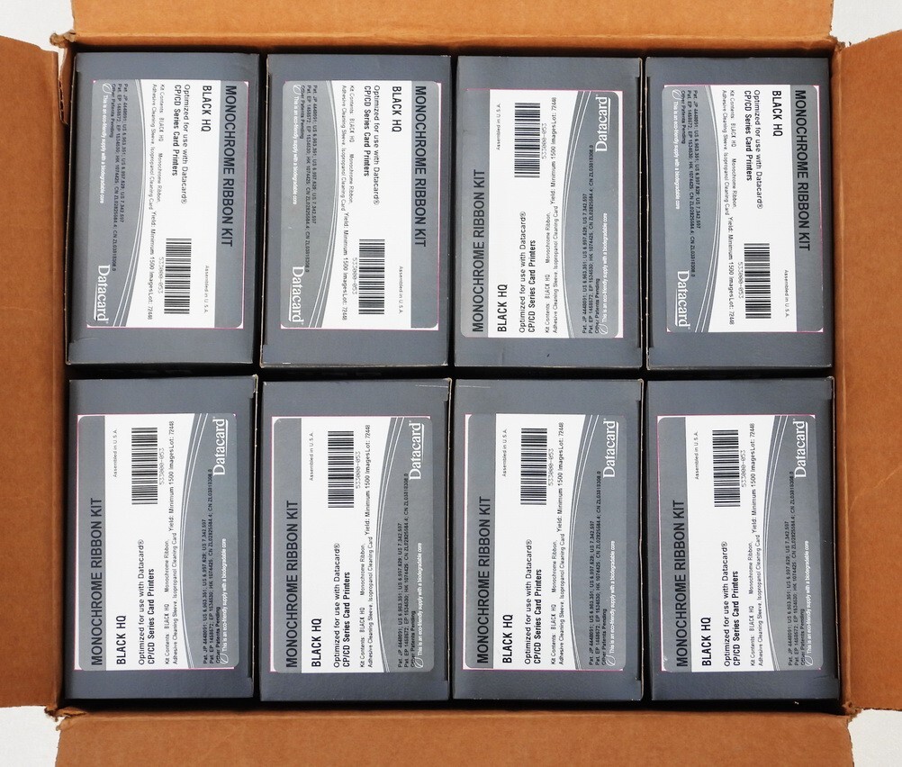 NEW DATACARD CP/CD SERIES PRINTER BLACK HQ 16 MONOCHROME HIGH-QUALITY RIBBON KIT