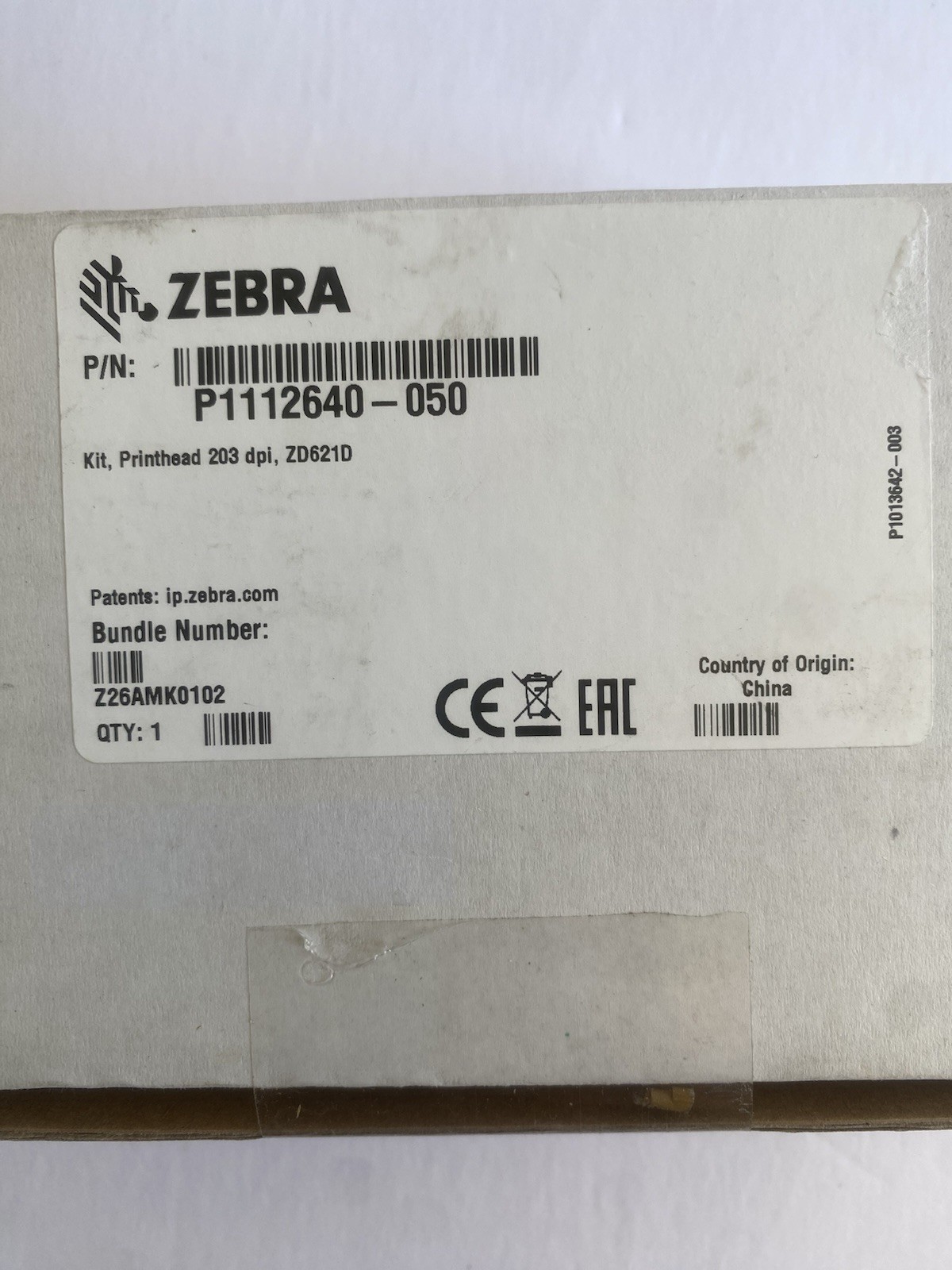 Zebra P1112640-050 Printhead 203dpi For ZD621D New Sealed