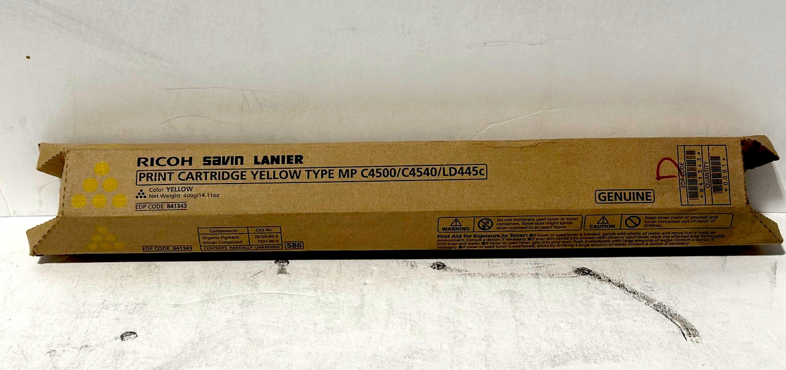 Genuine Ricoh Savin Lanier 841343 Toner for MP C4500/C4540/LD445c-Yellow