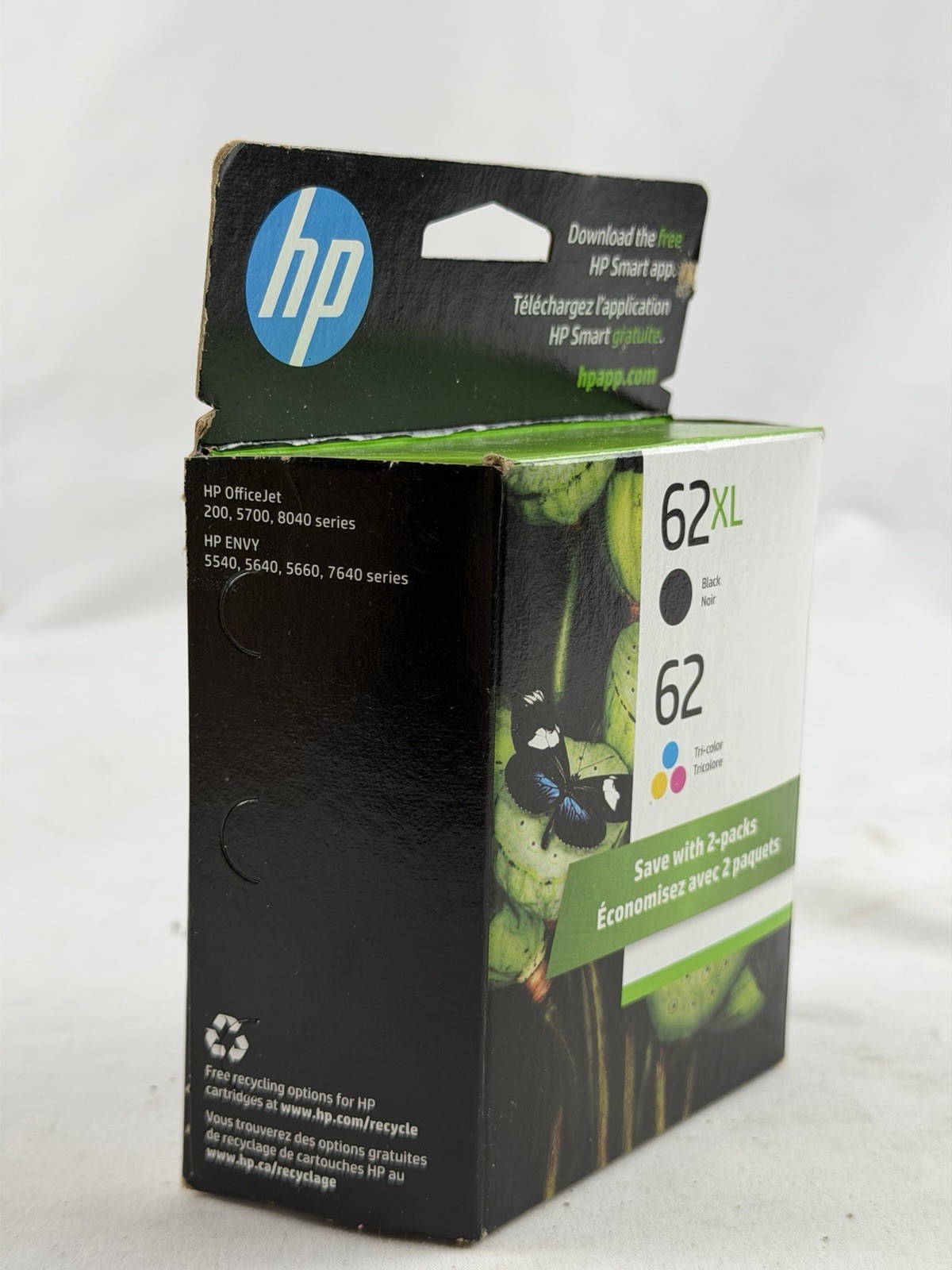 HP N9H67FN (62XL + 62) Black High Yield & Tri-Color 2-Pack Cartriges – Dec 2023