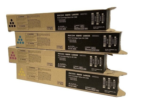 Genuine Ricoh Savin Lanier Toner SET IMC300 842378, 842379, 482380, 842381