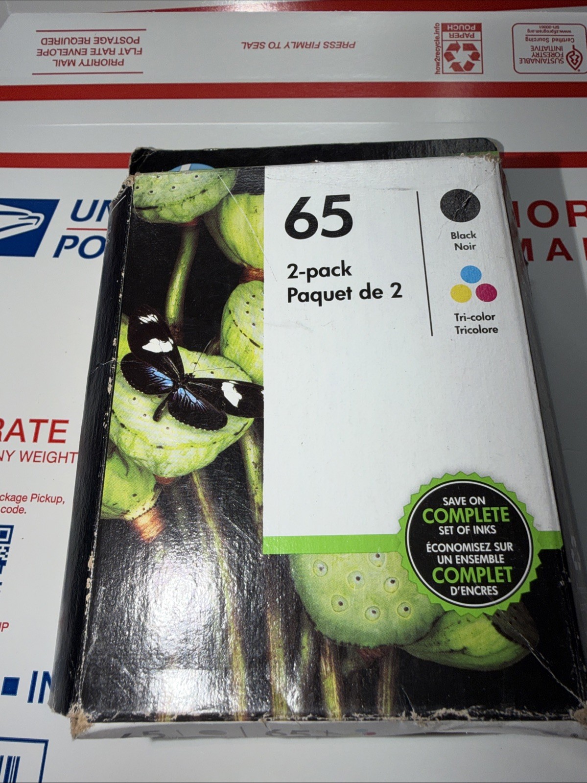 HP 65 T0A36AN Combo Ink Cartridges 65 Black Color Expired 2021