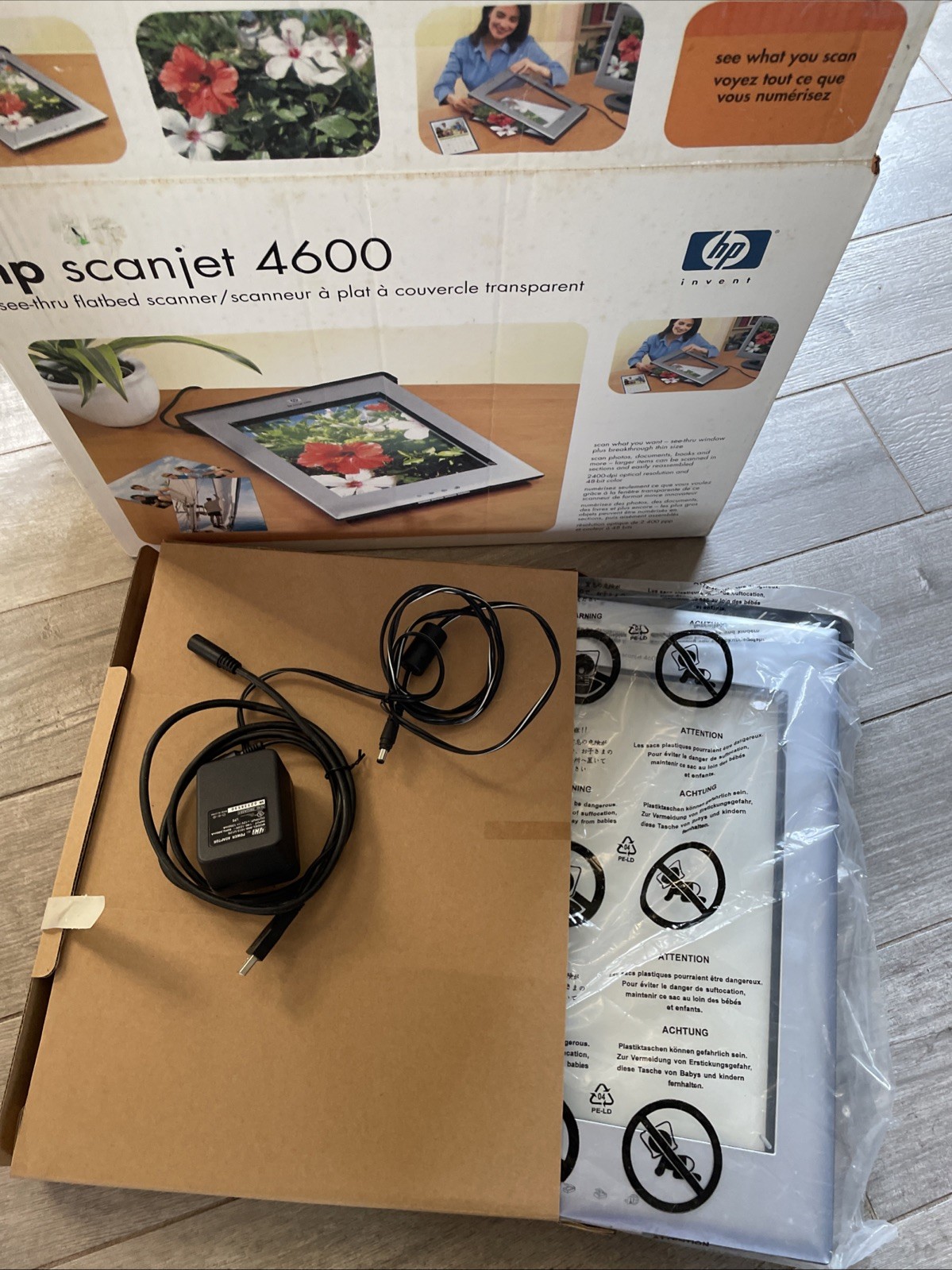 HP ScanJet 4600 Flatbed Scanner Open Box Complete w/ Cables & Stand