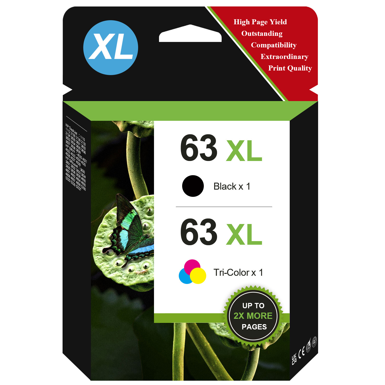 #63XL 63XXL Ink Cartridges for HP Officejet 5258 5255 5252 5260 5212 4650 3830
