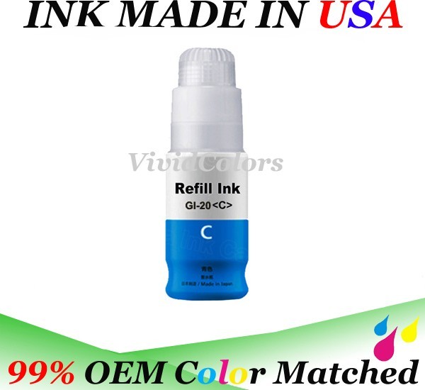 4 PK GI-20 BKCMY Ink Bottle for Canon PIXMA G5020 G6020 G7020 Megatank bottles