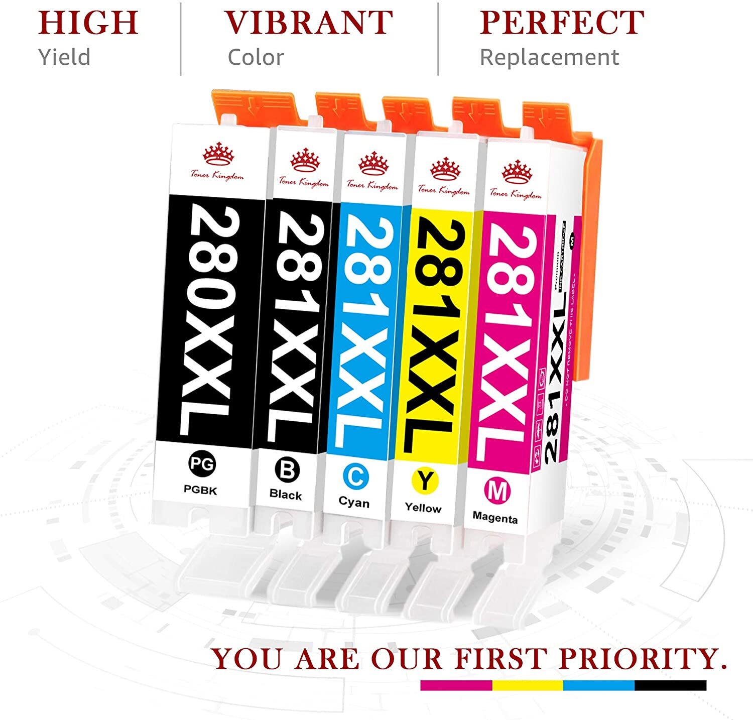 XXL PGI-280 CLI-281 Printer Ink for Canon Pixma TS6320 TR8620A TR8622A TS702A
