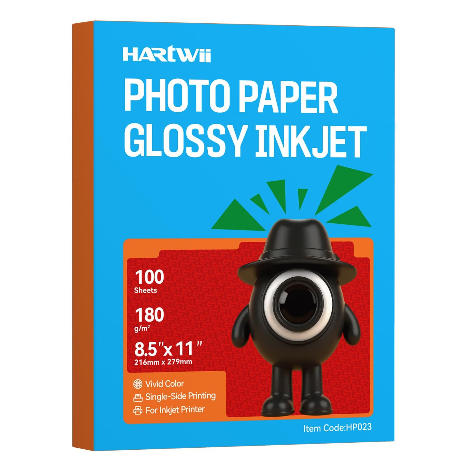100 PCS Inkjet Glossy Photo Paper 8.5×11 Inch 48lb 180gsm A4 Letter Size
