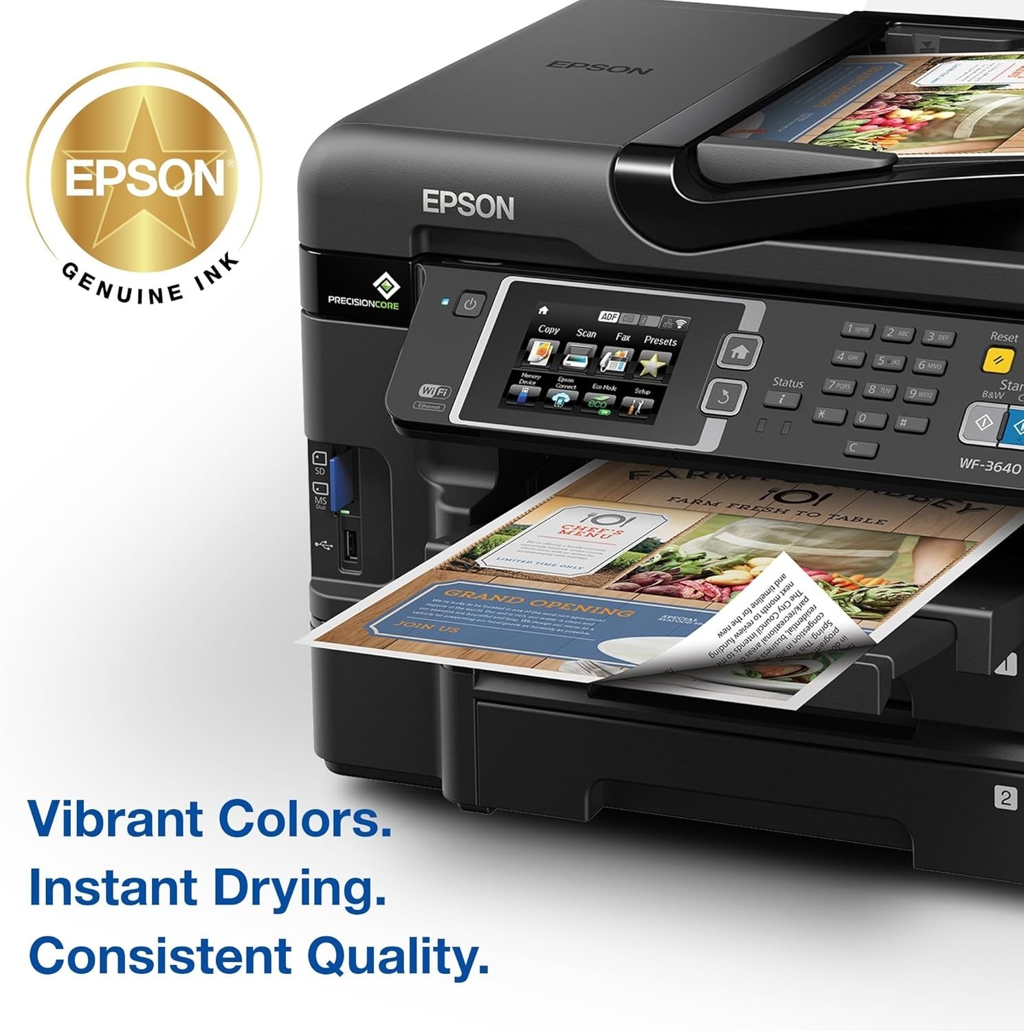 Epson 252 XL Black 252 Color Ink 4-Pack T252XL-BCS WF-3620 WF-7710 WF-7720