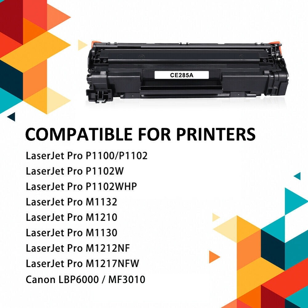 2 CE285A Toner Cartridge for HP 85A LaserJet Pro P1102 P1109w M1212nf M1217nfw