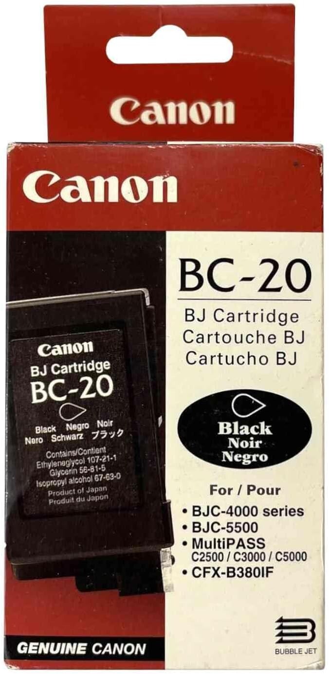 Original Canon BC-20 BK BJC-2000 2100 4000 4100 4200 4300 4400 5000 S100 o.V/OVP