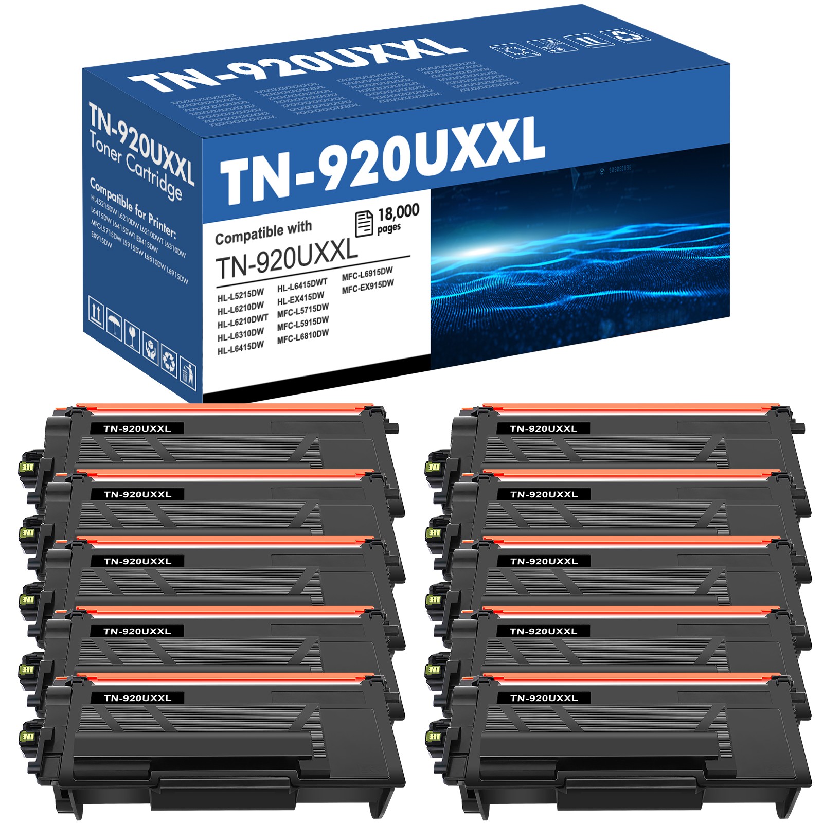 TN920XL XXL XXXL Fits for Brother TN920 Toner HL-L5210DW L6210DW MFC-L5715DW lot