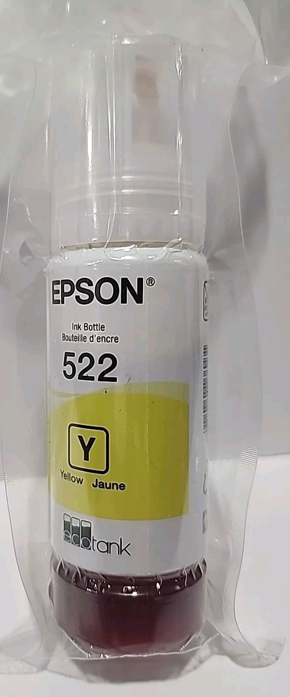 Epson 522 Yellow Ink Bottle Cartridge Best Before 02/2026- GENUINE, NEW, No Box