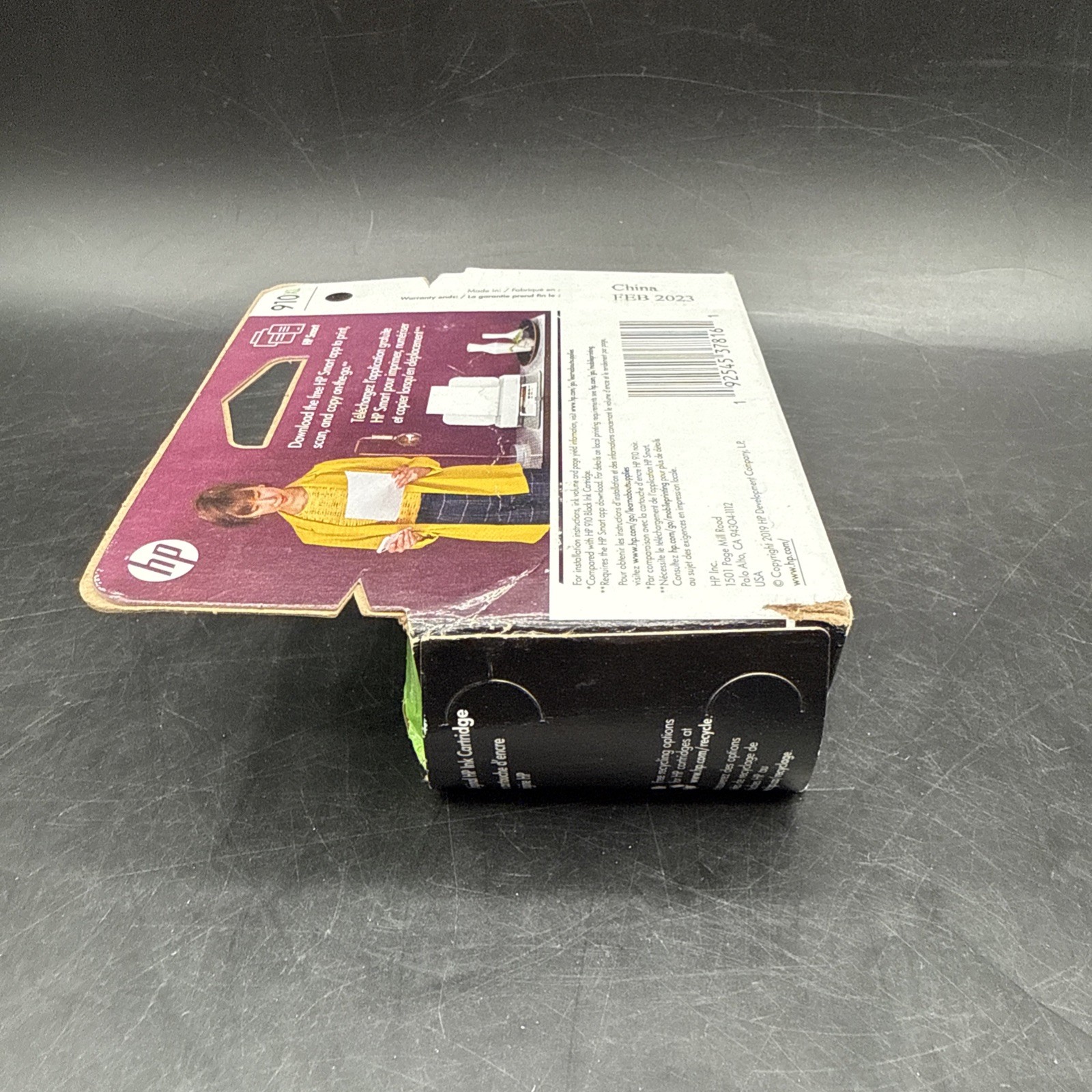 Genuine HP 910XL Black Ink Cartridge New Sealed Box 3YL65AN OEM Expired 02/2023
