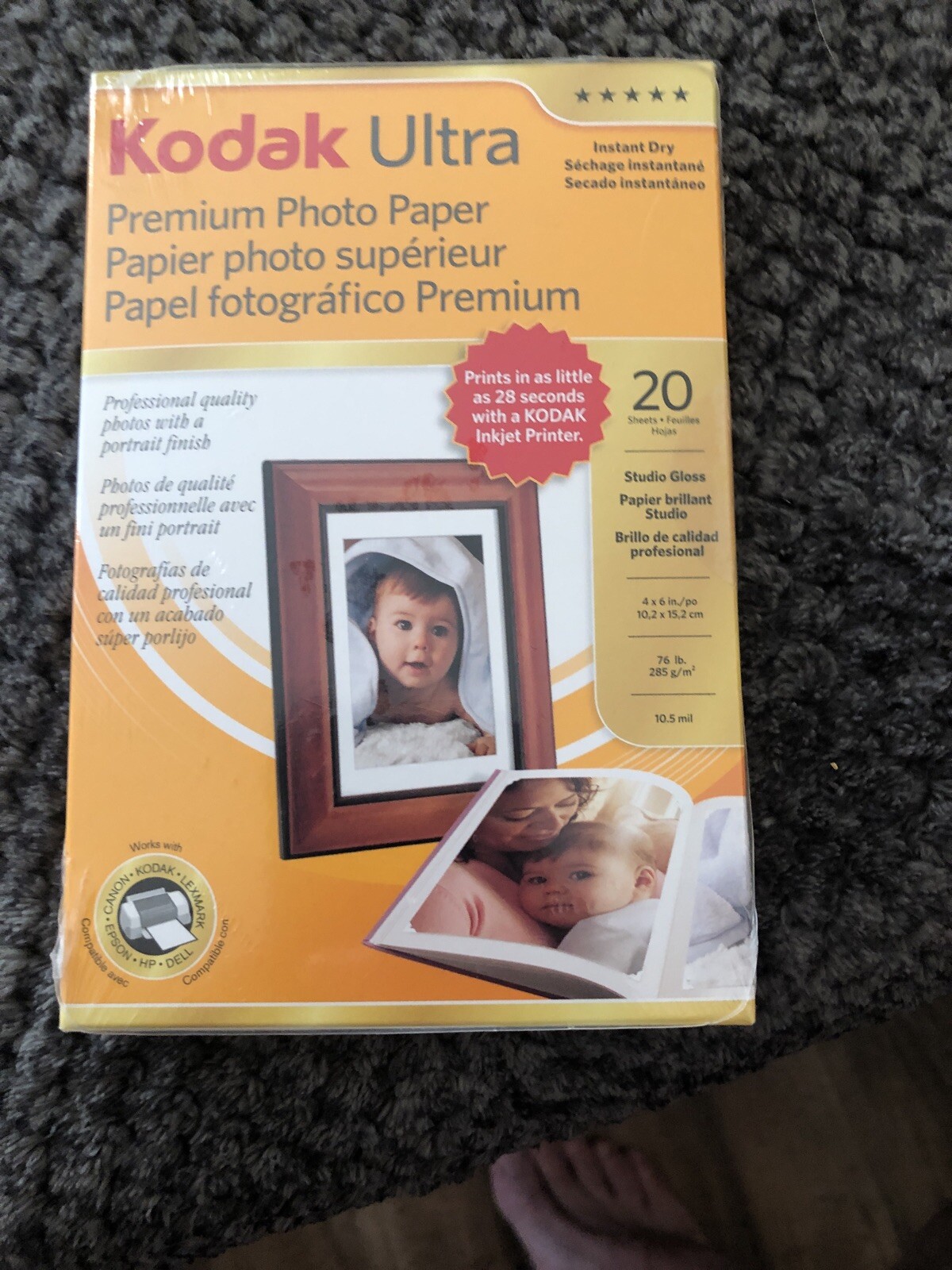 Kodak Ultra Premium Photo Paper Instant Dry Studio Gloss 4″x6″ NEW 20 sheets