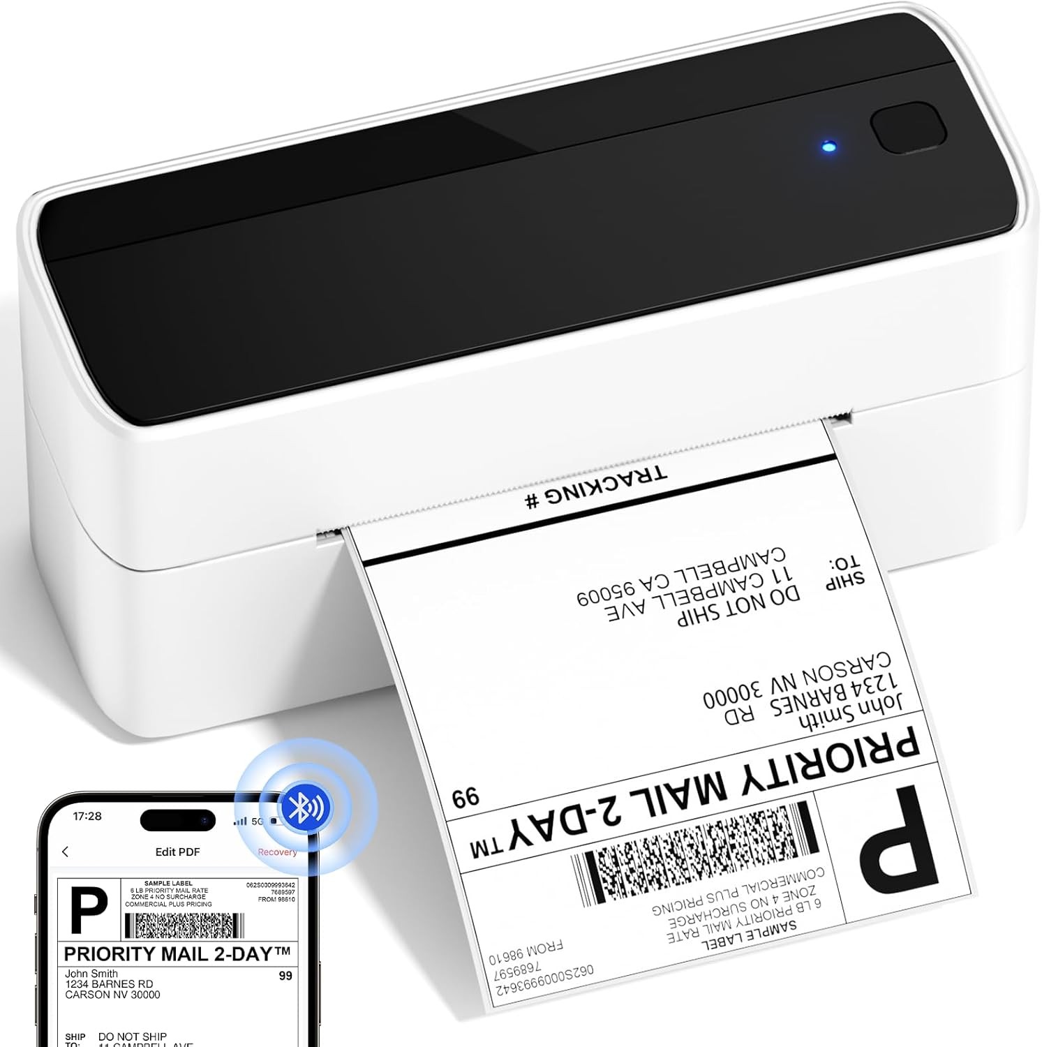 Phomemo Bluetooth Thermal Label Printer 241BT 4X6 Label Printer for Shipping