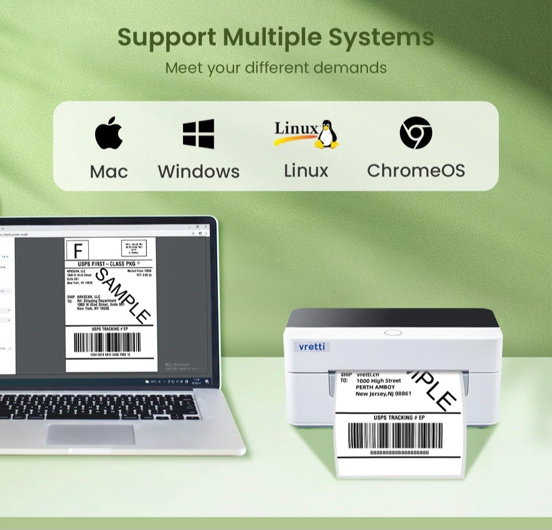 Vretti Label Printer, Mini Printer, D463B