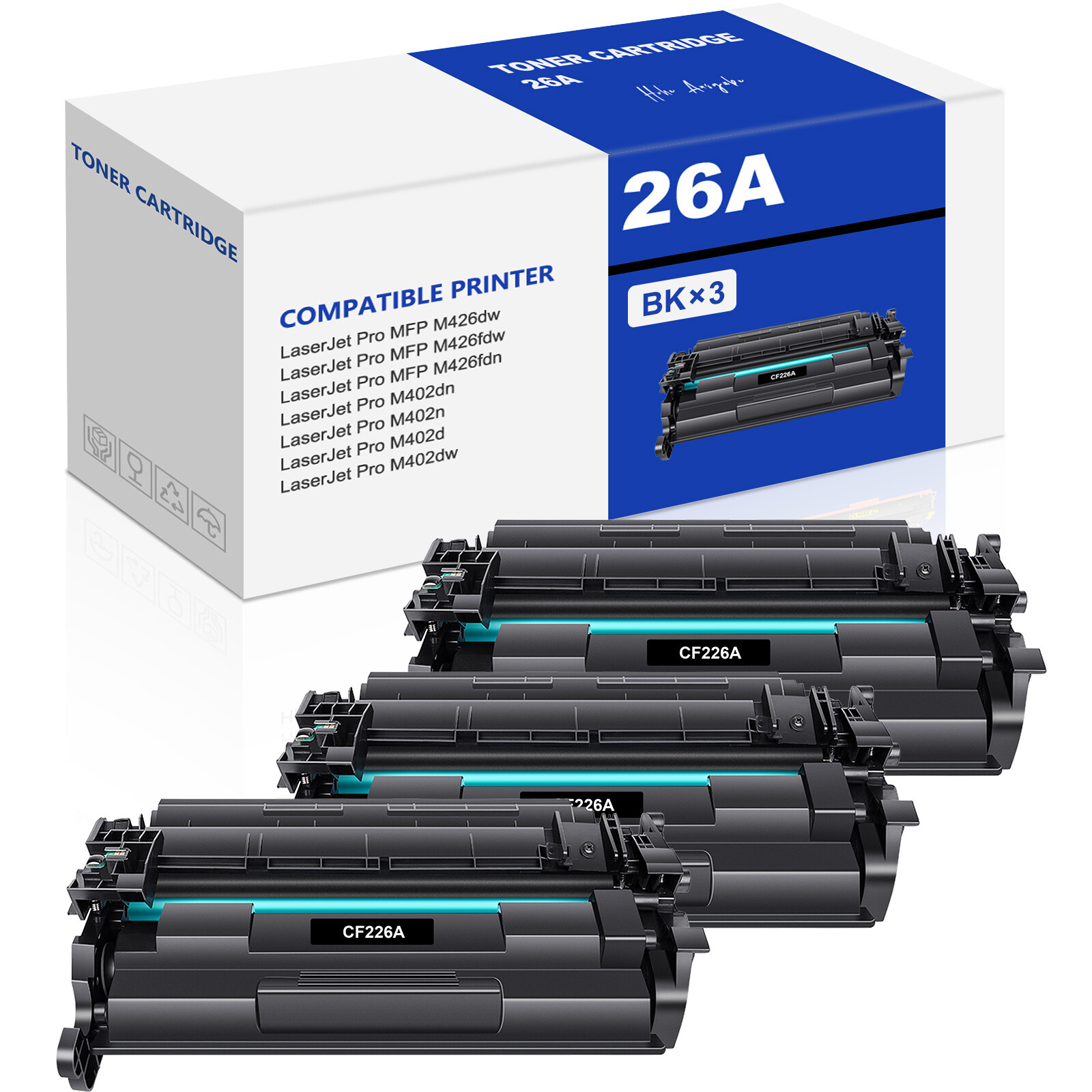 CF226A CF226X Black Toner For HP 26A 26X LaserJet Pro M402dn M402dw M426fdw Lot