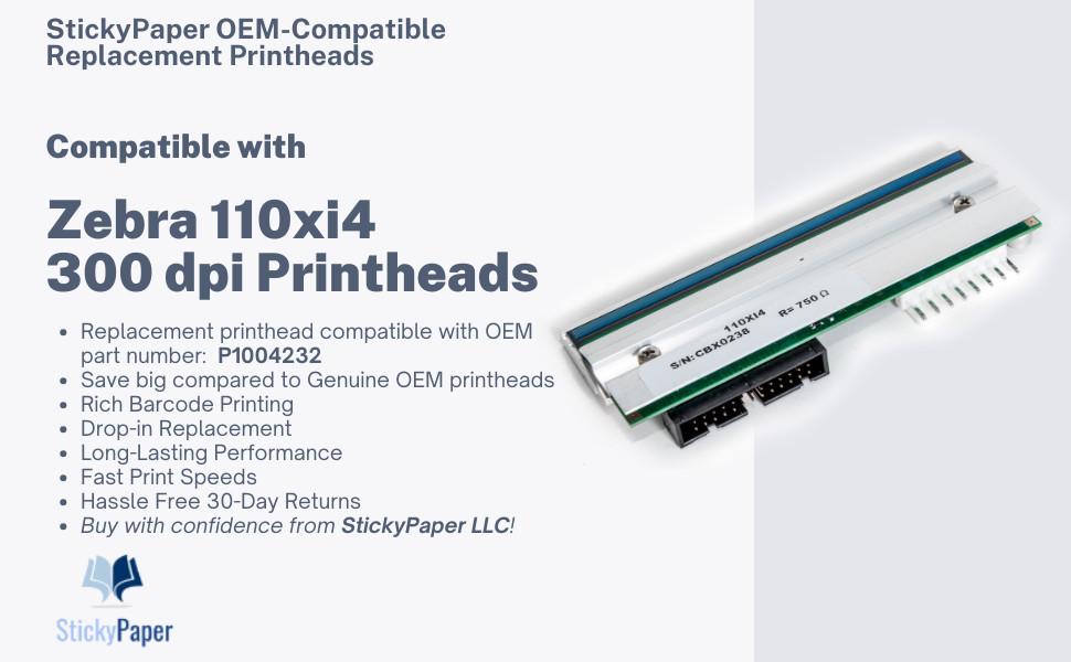 Zebra 110XI4 300 dpi Printhead (P1004232) USA Stocked & Shipped!