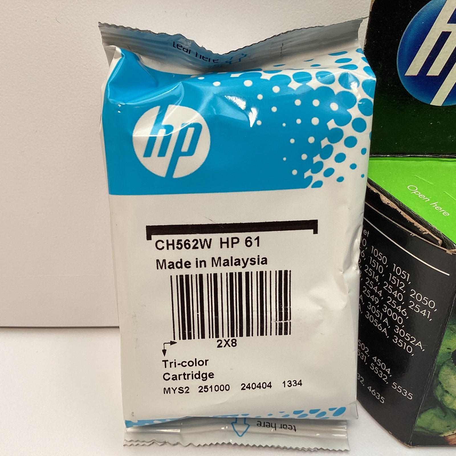 HP 61 & 61XL Ink Cartridge Lot CH563WN Black & CH562W Tri-Color, OEM 2023 & 2026