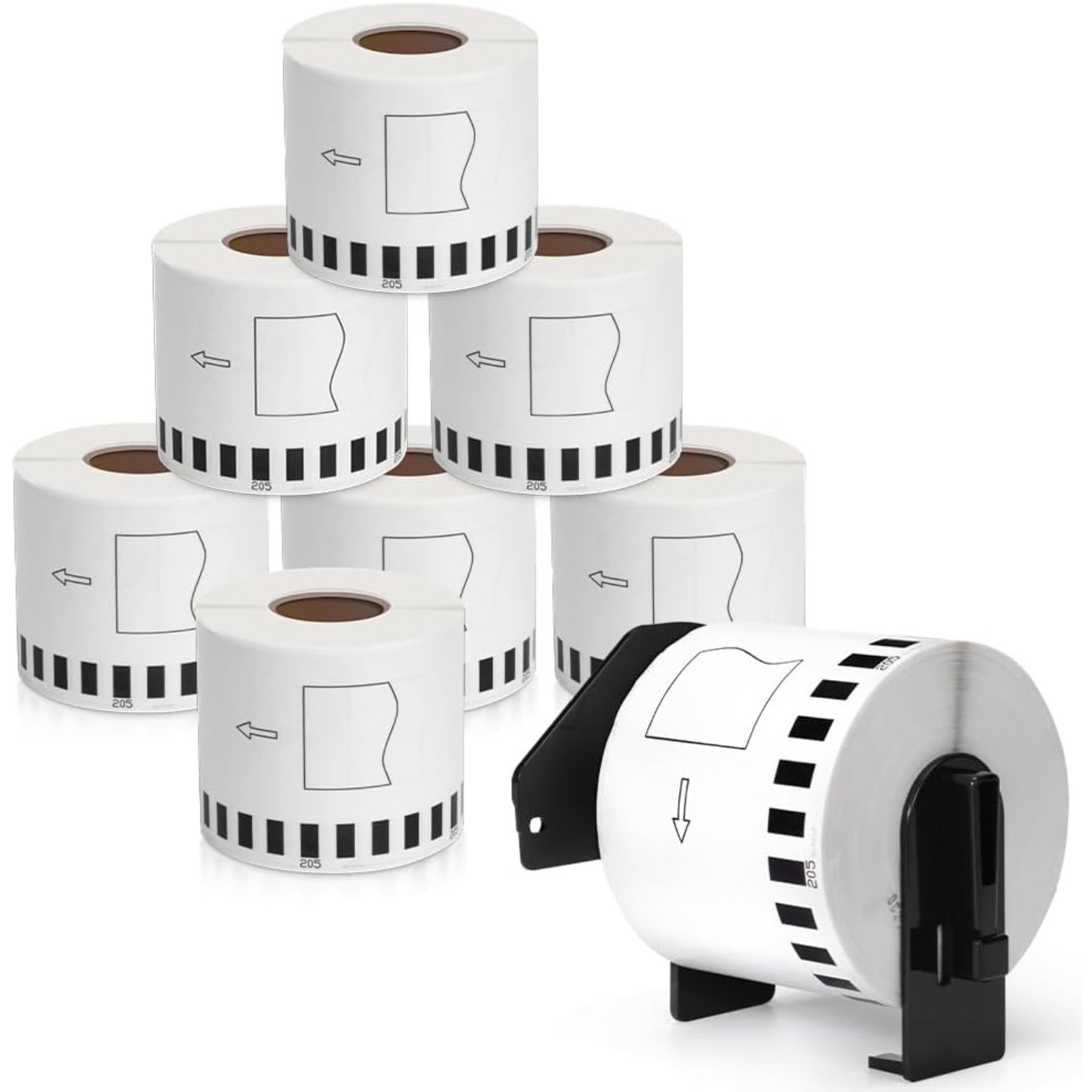 8 PCS Label Maker Tape+1 Frame, Use with QL-800 QL 600 810W 820nwb Printer