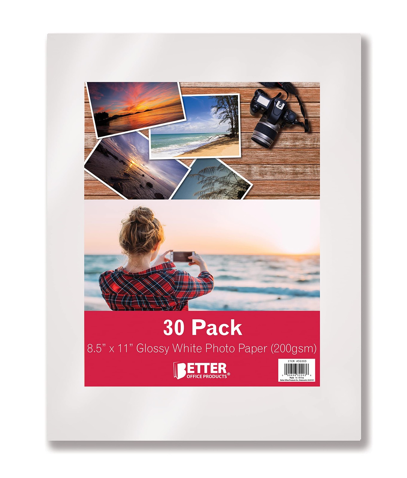 Glossy Photo Paper, 8.5 x 11 Inch, 30 Sheets, 200 gsm, Letter Size, 30-Count …