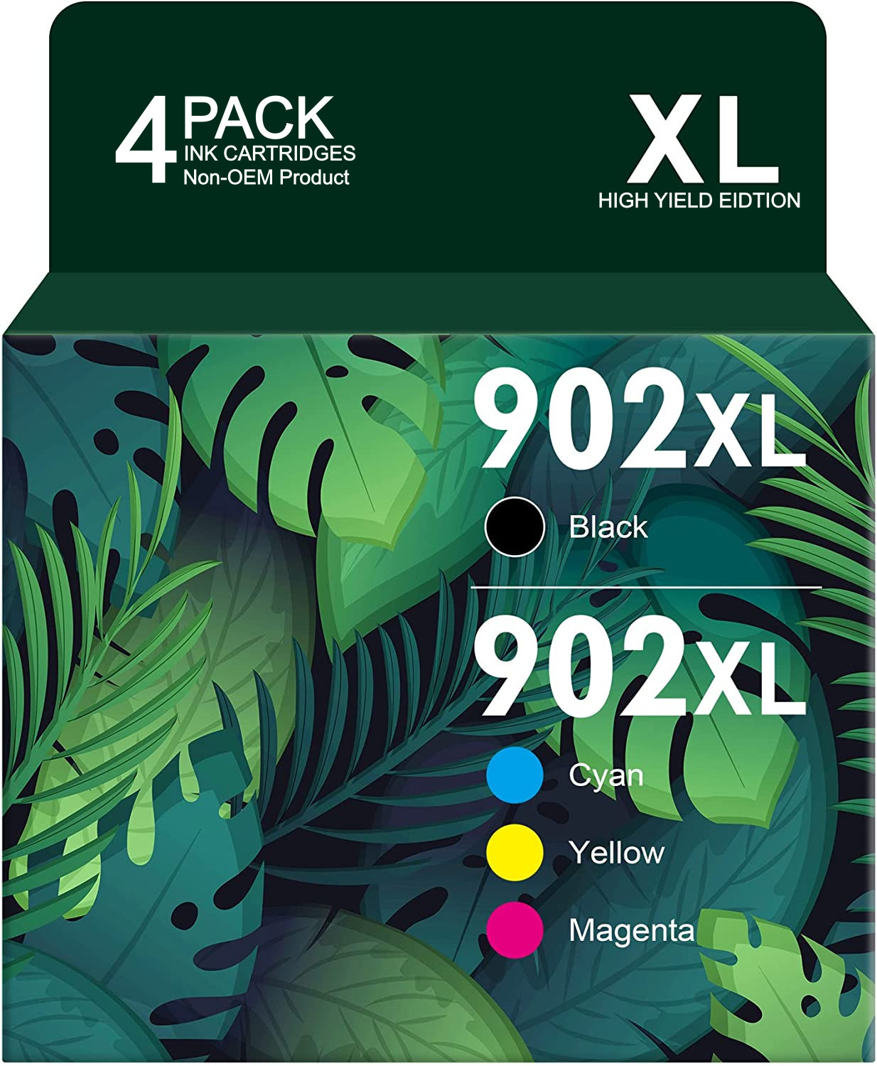 4Pk 902XL Ink Cartridges for HP 902 Ink OfficeJet 6978 6968 6954 6976 6979 6950