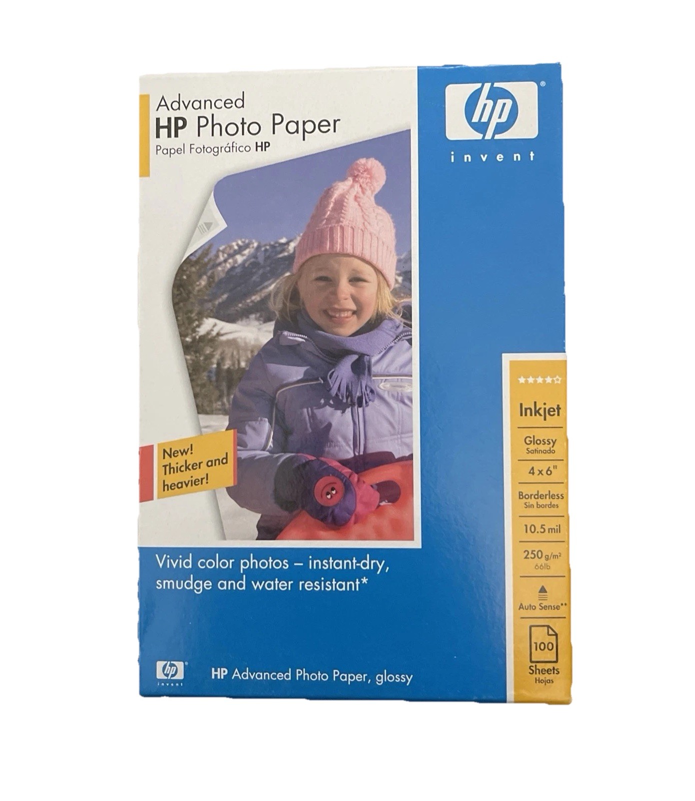 Inkjet Glossy Photo Paper Q6638A HP Advanced 100 Sheets 4X6 Borderless. New