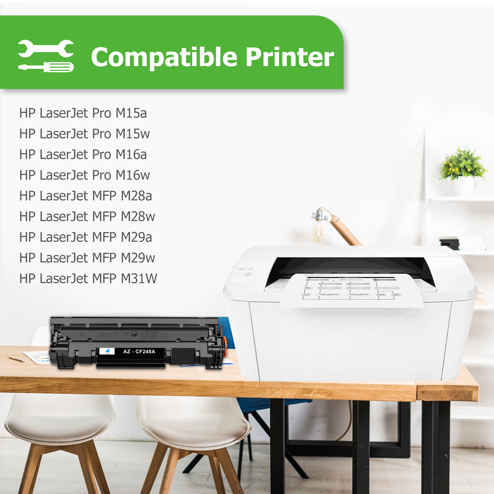CF248A Toner Cartridge Compatible For HP 48A Laserjet Pro M15W MFP M29W M28W Lot