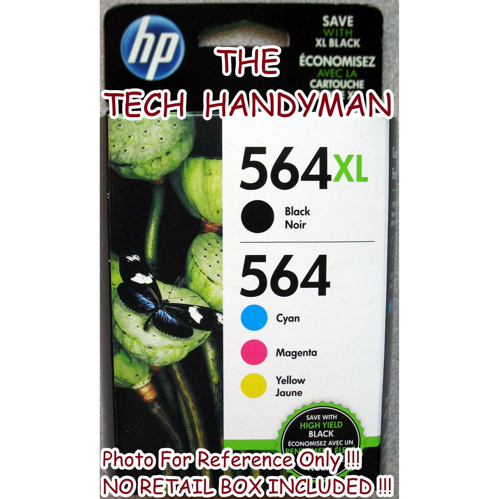 4-PACK HP GENUINE 564XL BLACK & 564 COLOR INK (NO RETAIL BOX) PHOTOSMART 6520