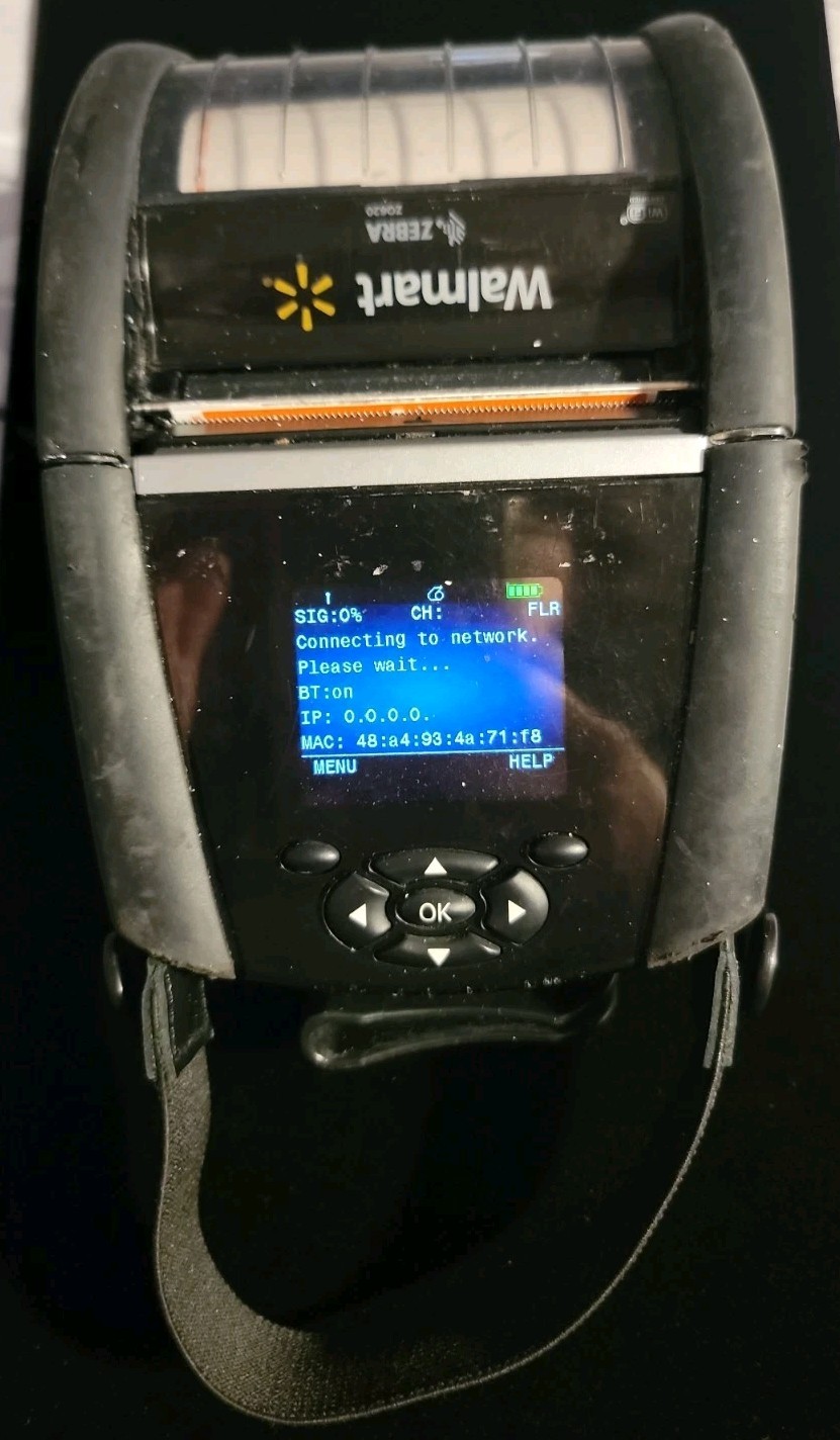 Zebra ZQ620 Thermal Label Mobile Printer With Battery Tested Works Perfect #2