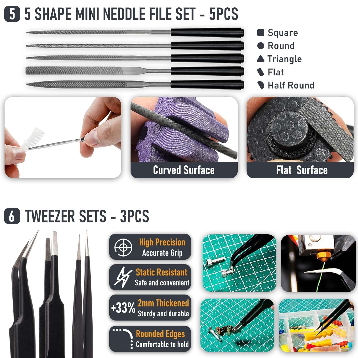 3D Printer Tools Kit Essential, Printing Kit, Tool Finishing
