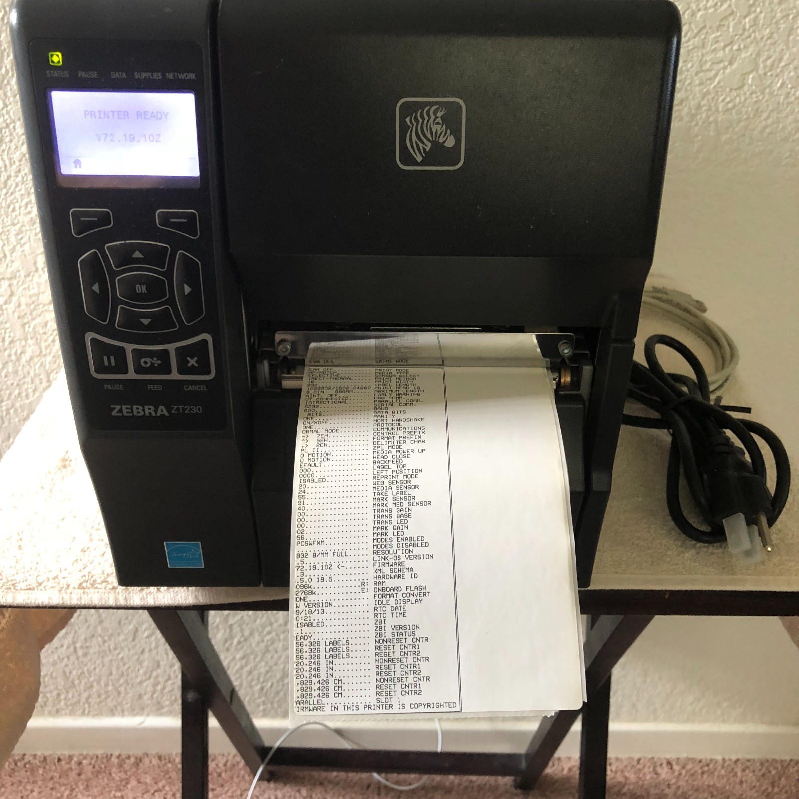 Zebra ZT230 Industrial Thermal Transfer Label Printer ZT23042 & Cables