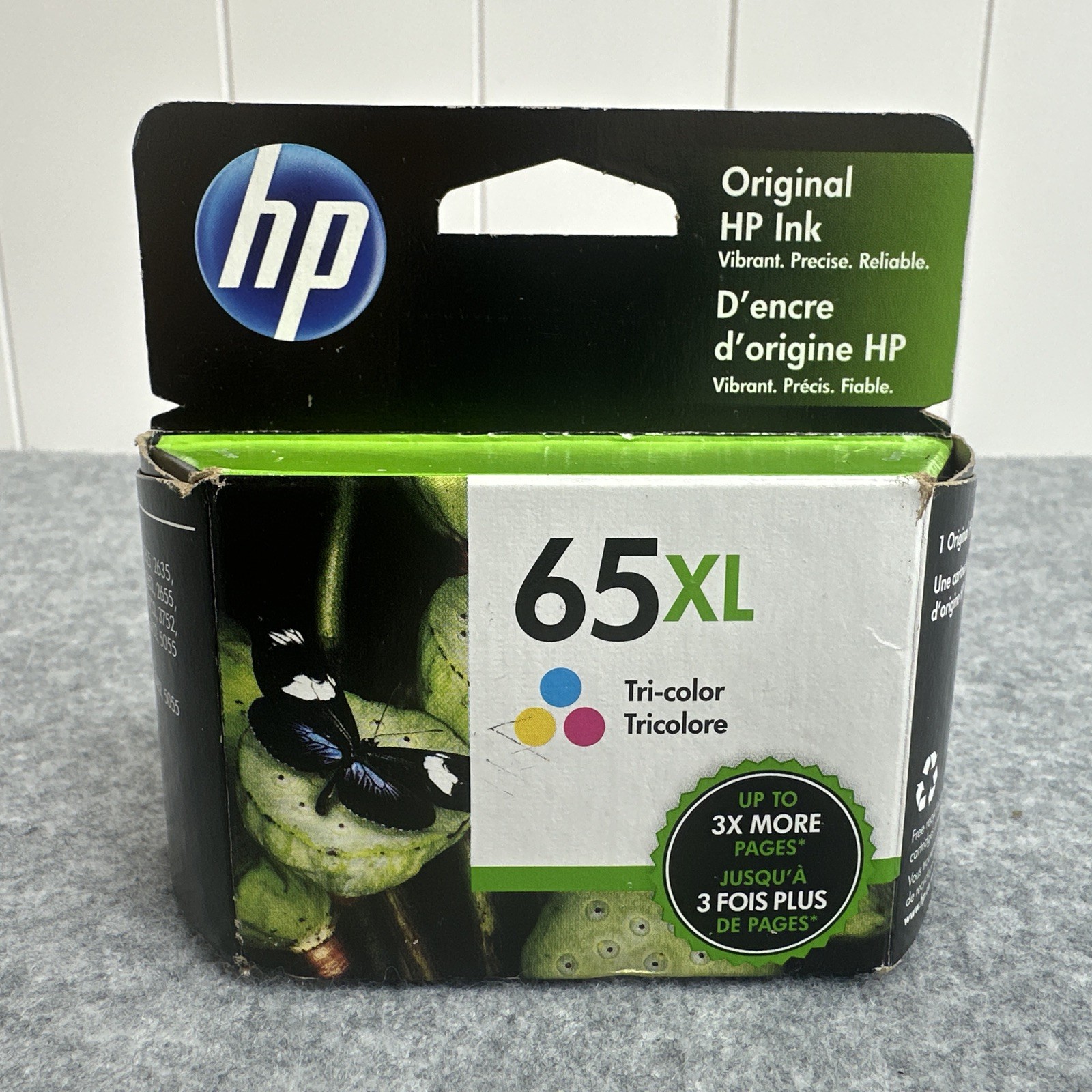 HP 65XL Tri-color Ink Cartridge EXP 04/2023 – NEW SEALED