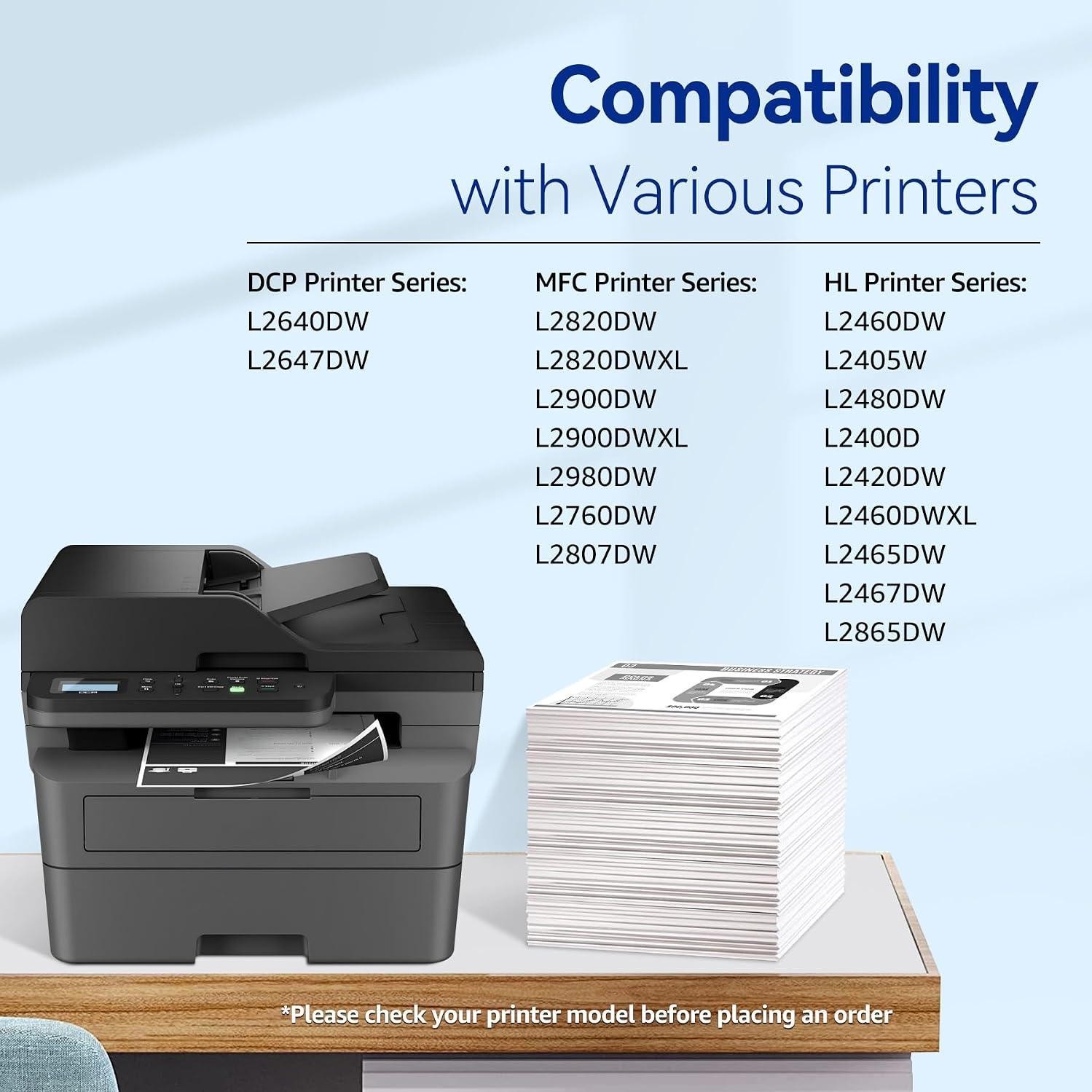 Toner for Brother Printer 4 Pack Compatible for Brother