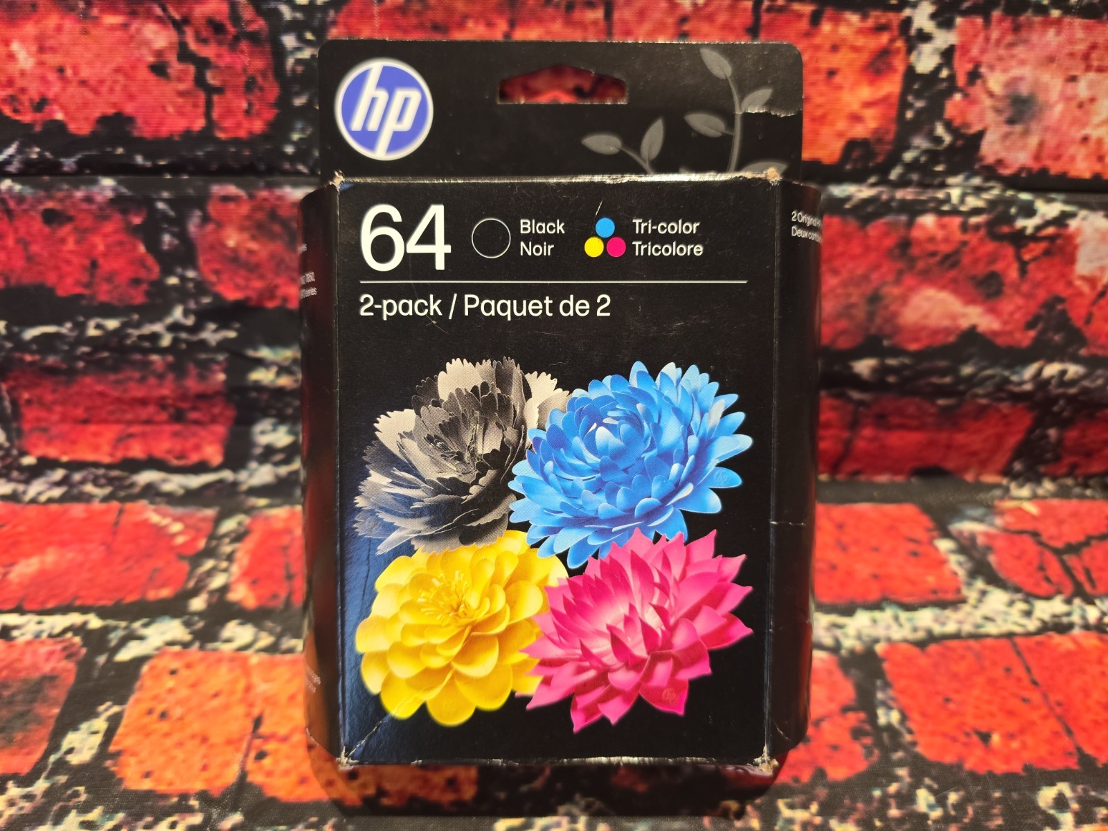 GENUINE SET HP 64 Black & Tricolor Combo Ink Cartridges X4D92AN – Exp 10-27 -NEW