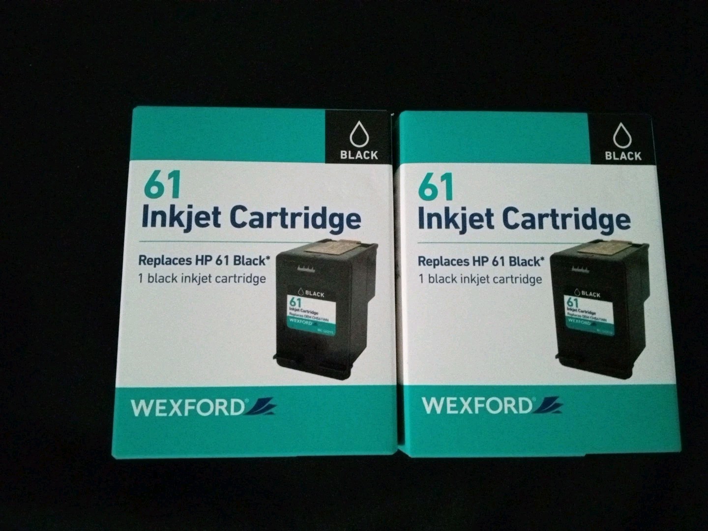 Wexford 61 Black Ink Cartridge 2Pack Compatibl for HP DeskJet ENVY Officejet New