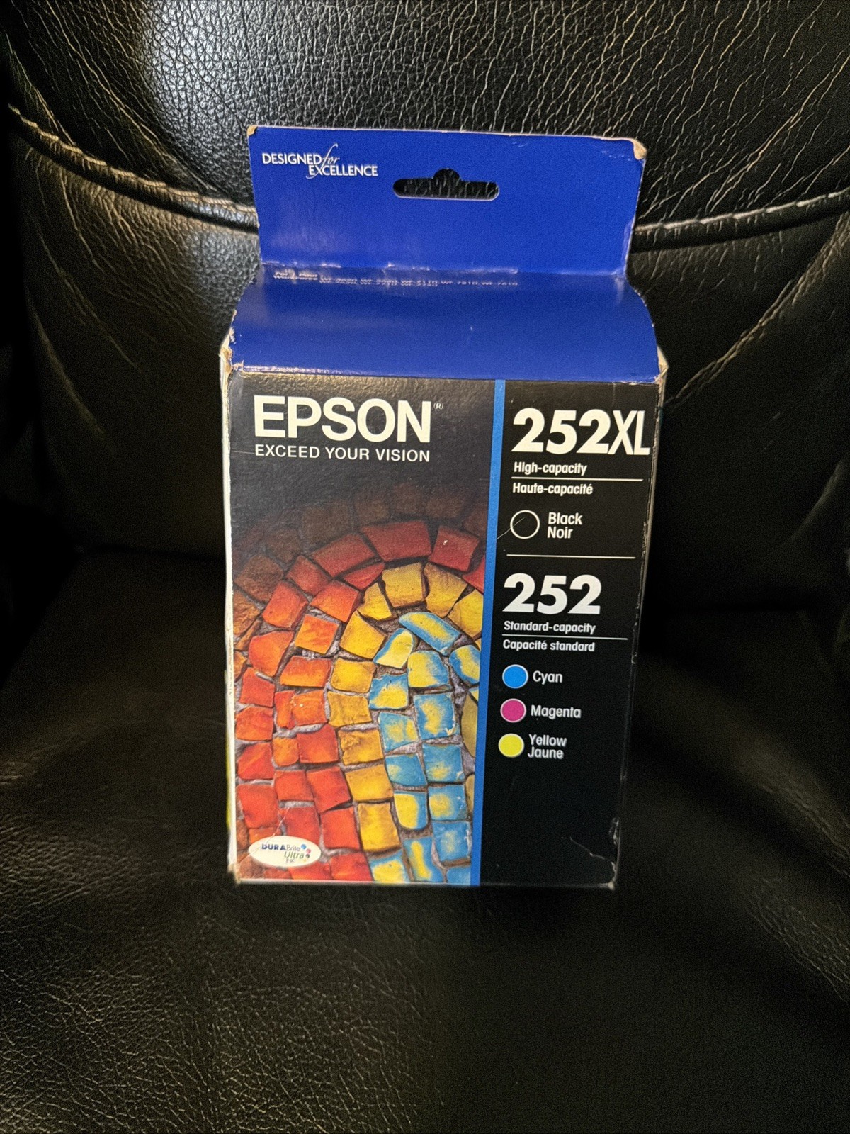 Genuine Epson 252XL / 252 Ink Cartridge Combo Pack T252XL-BCS OEM 4-Pack 03/2023