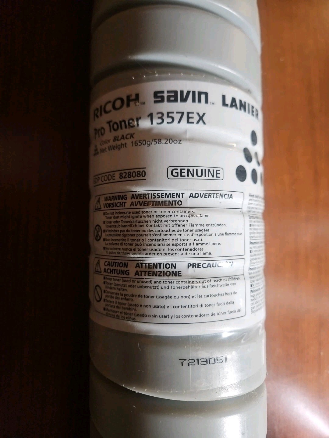 RICOH 828080 BLACK PRO TONER 1357EX “NEW”