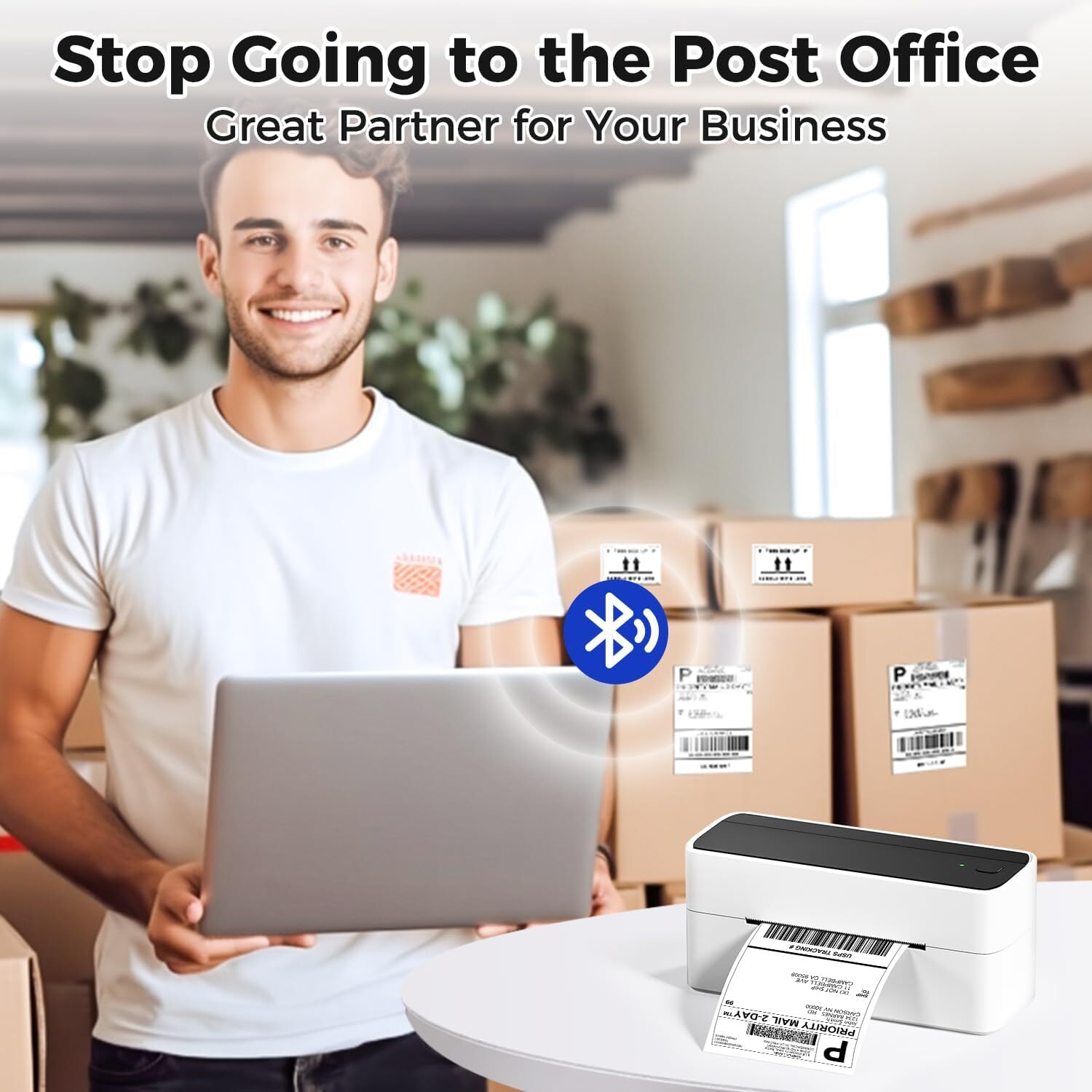 Phomemo Thermal Shipping Label Printer 4×6 Wireless Bluetooth Label Printer US