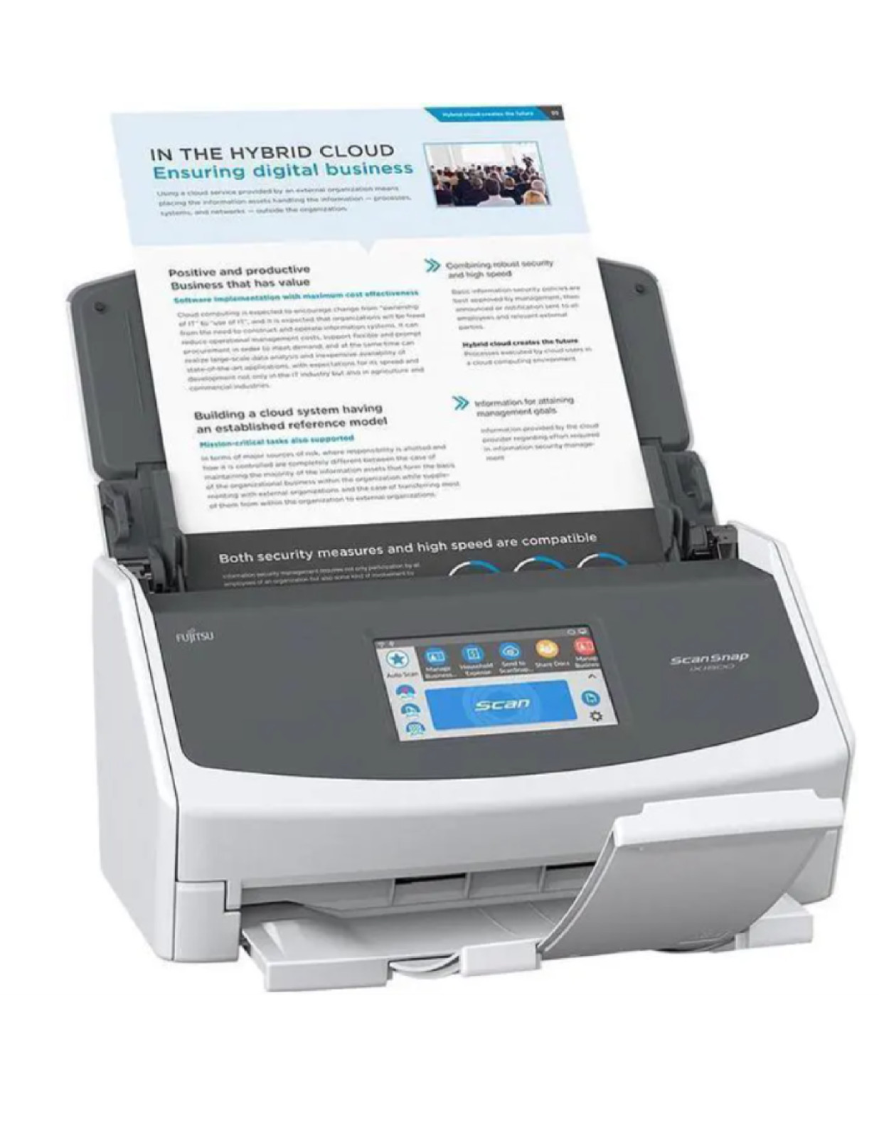 ScanSnap Fujitsu iX1500 Color Duplex Document Scanner Touch Screen for Mac or PC