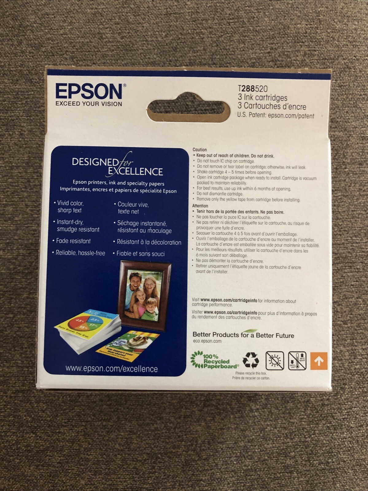 Epson 288 Black Cyan Magenta Yellow Ink Cartridges T288120-BCS Genuine 8/2025