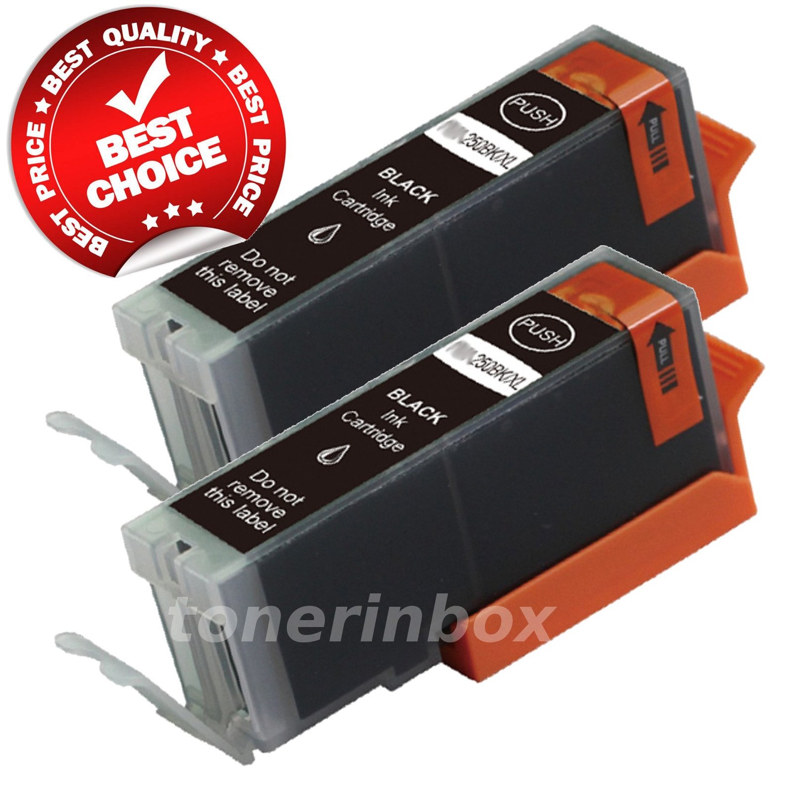 2 Pk PGI-250XL PGI250 XL BK Ink For Canon Pixma MG5420 MG5520 MG6320 MX722 MX922