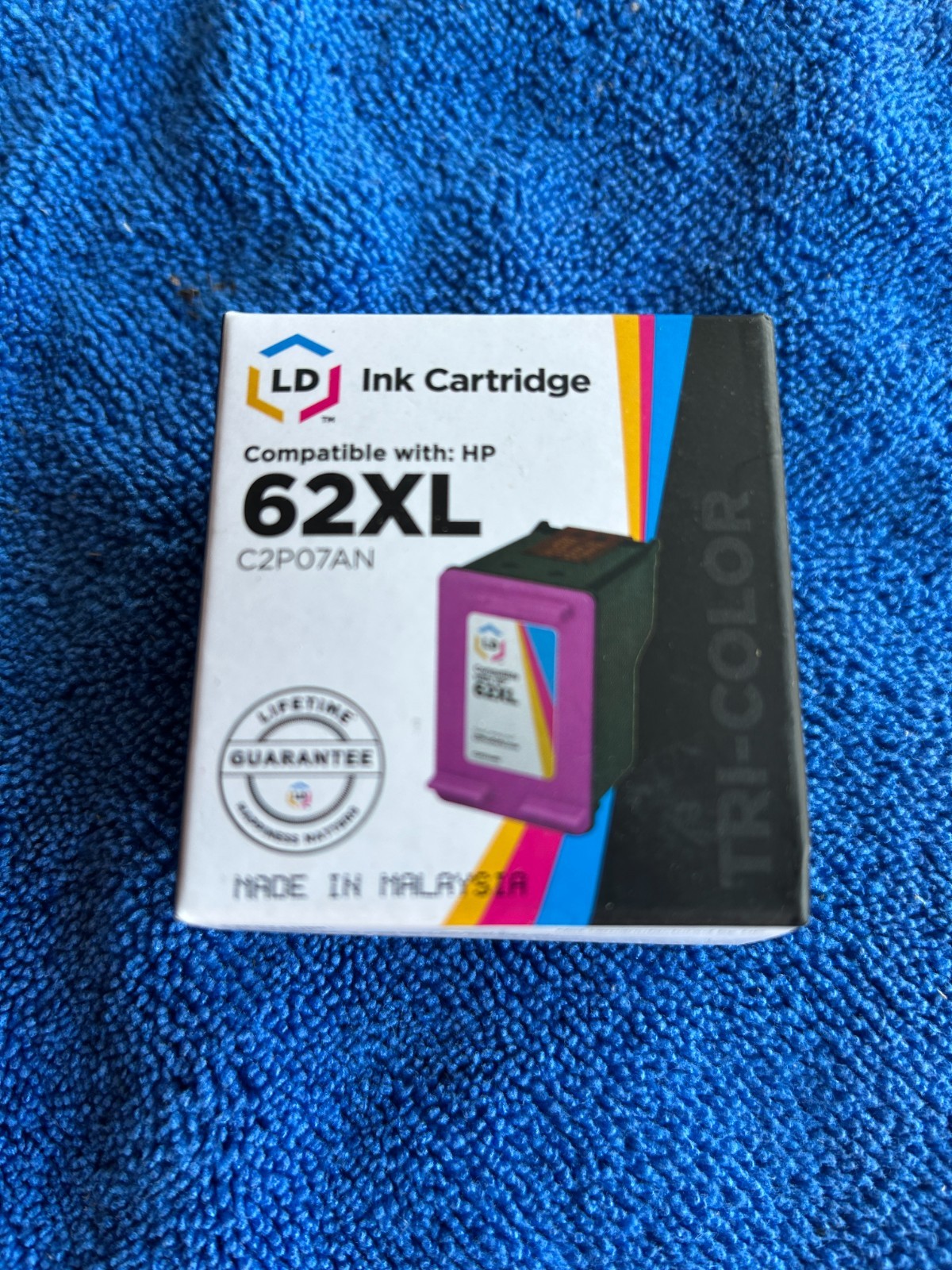 LD Replacement for HP C2P07AN / 62XL Tri-Color Ink Cartridge