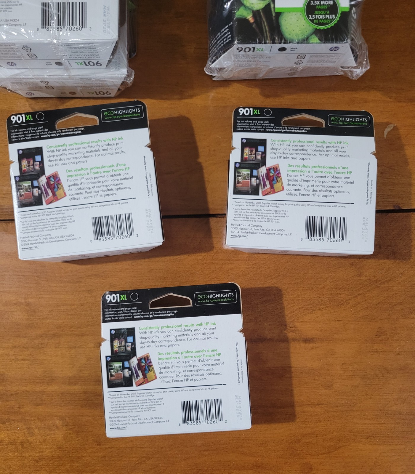 HP 901XL Black Ink Cartridges. 11 In Total. Expired