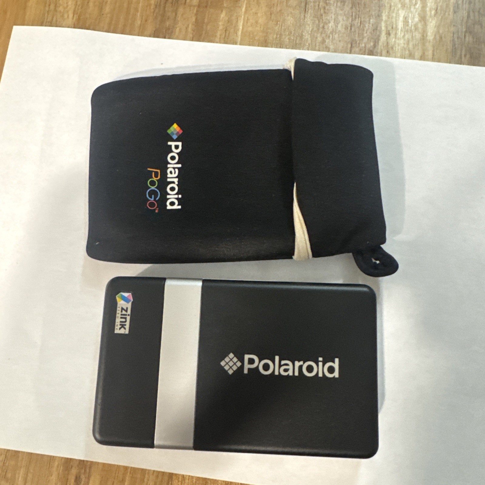 Polaroid CZA-10011B PoGo Instant Mobile Thermal Printer Black untested!