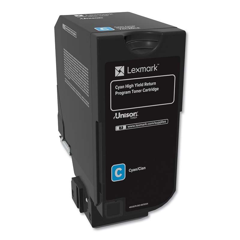 Lexmark 74C1HC0 (CS725) Return Program High-Yield Toner, Cyan