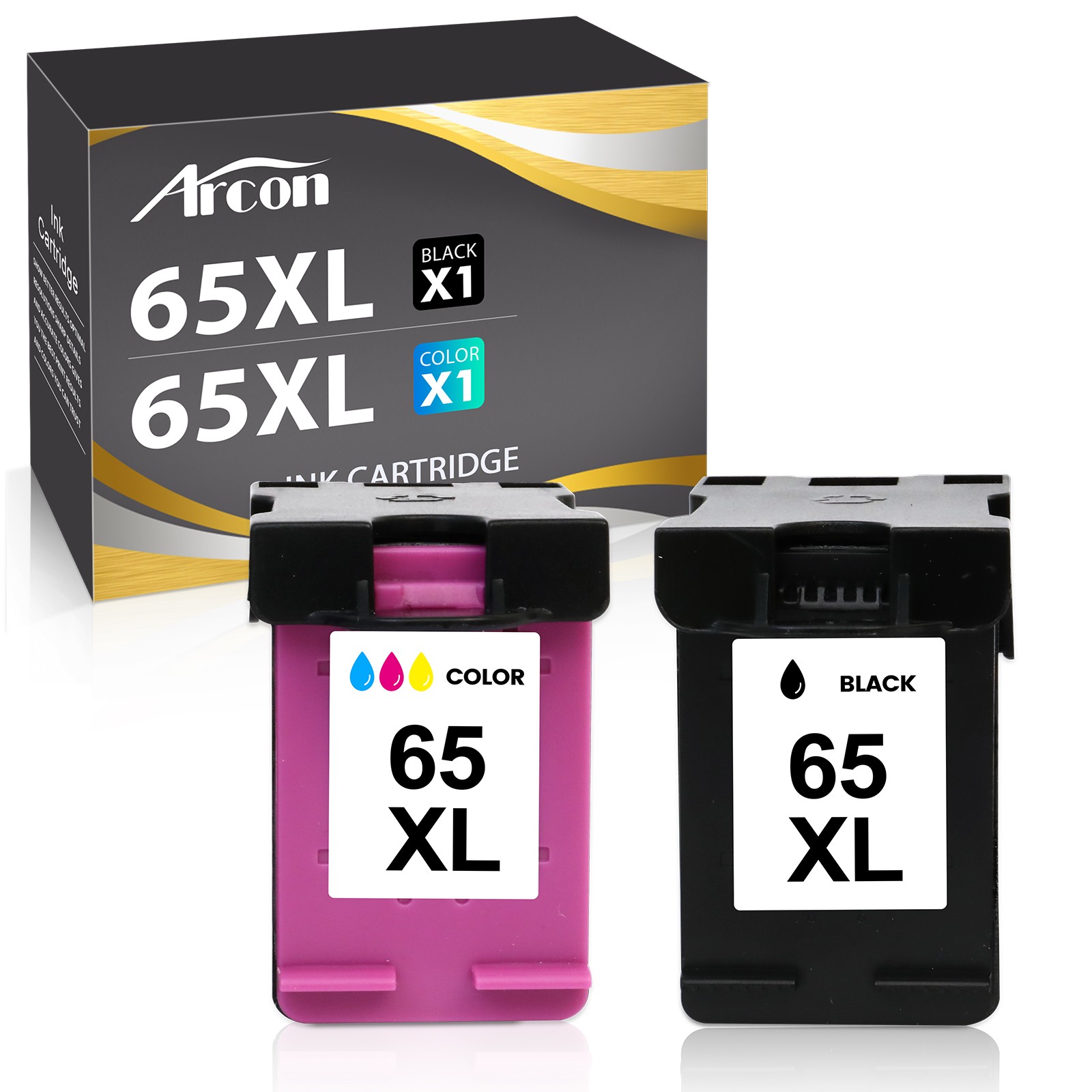 Ink Cartridges for HP 65XL fits Deskjet 3722 3752 2622 2652 2655 ENVY 5055 5052