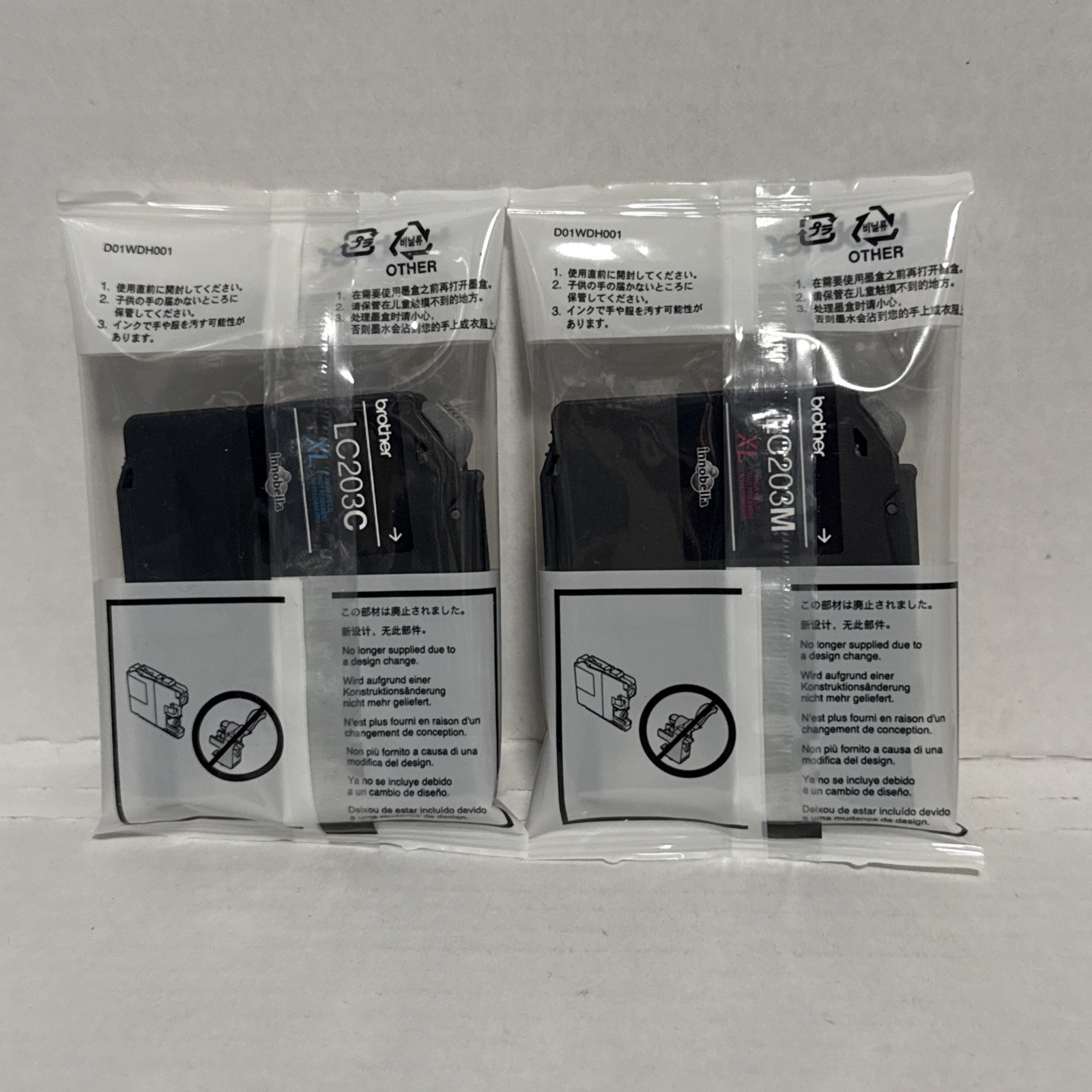 Brother LC203CL XL Ink Cartridge Value Pack Exp: 07/2027 Missing Yellow