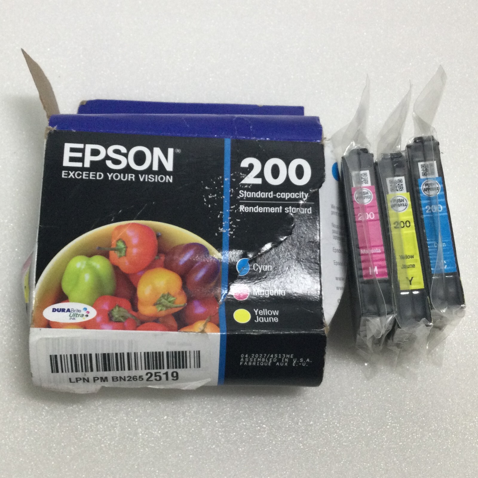 NEW Epson 200 Tri-Color Multi-Pack EXP 04/2027 Printer Ink T200520