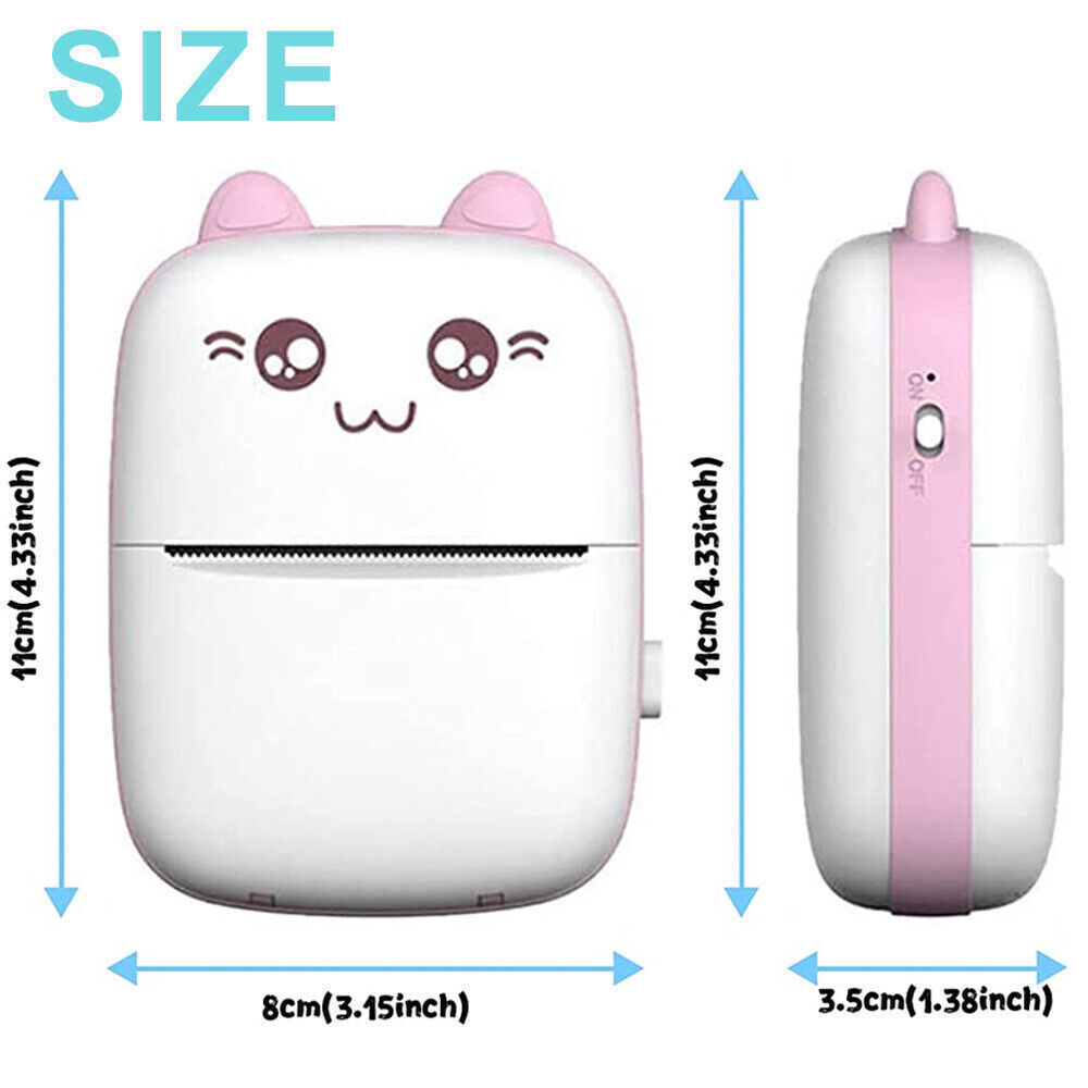 Portable Mini Thermal Printer Pocket Photo Printer Wireless Bluetooth Printing